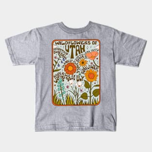 Utah Wildflowers Kids T-Shirt